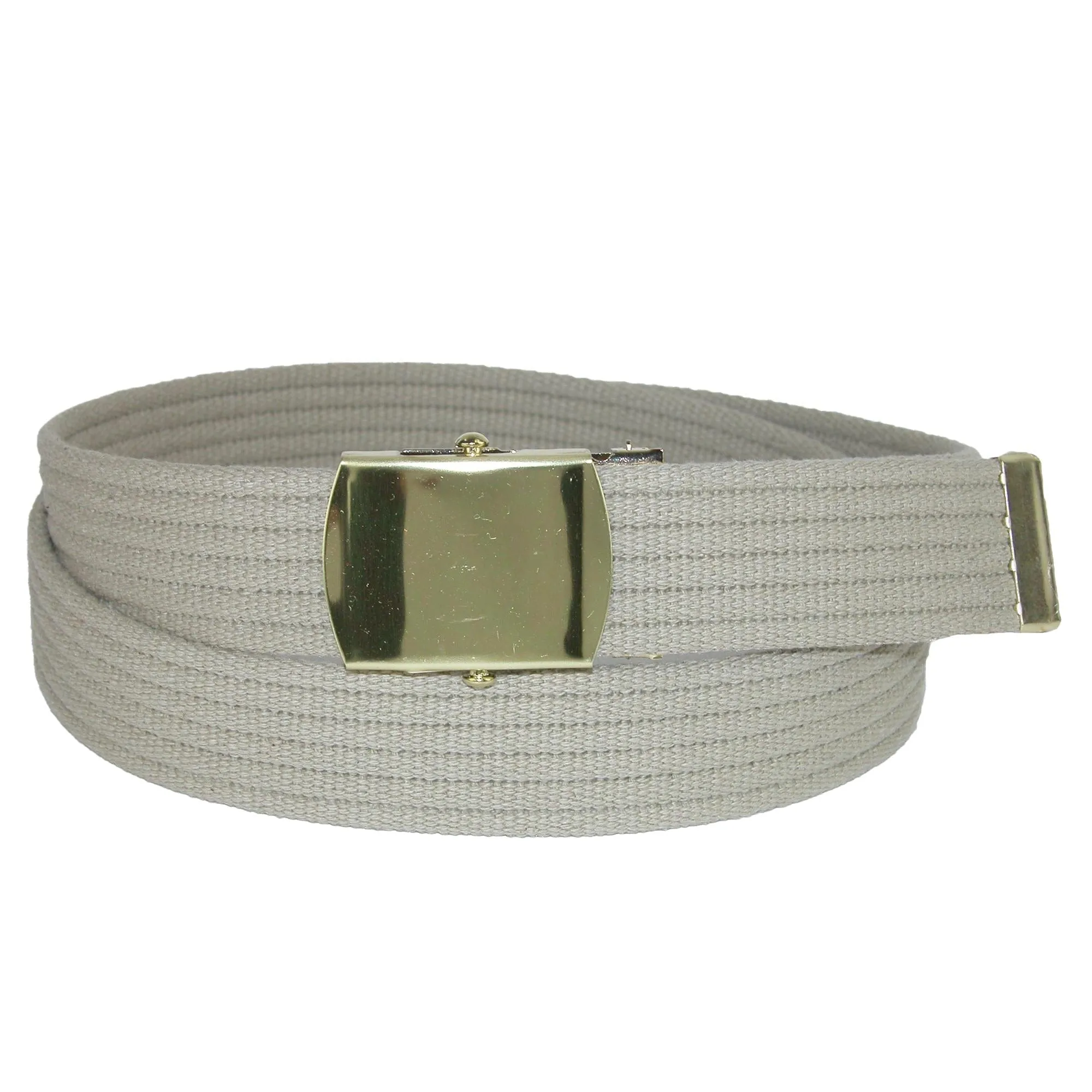 CTM® Big & Tall Ribbed Fabric Belt with Brass Tone Buckle