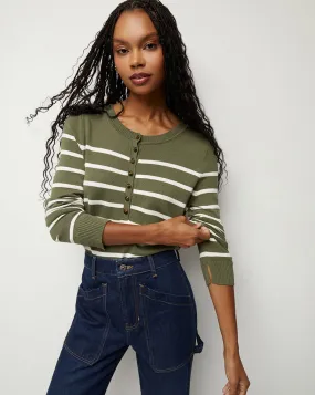 Dianora Striped Knit Top