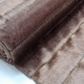 Dressmaking Faux Fur - Ribbed - Brown