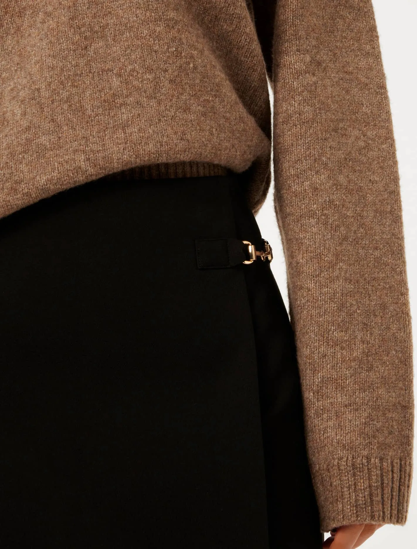 Edie Buckle Detail Wrap Skirt