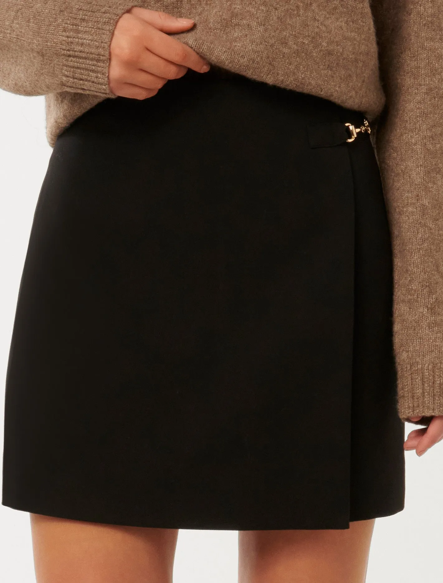 Edie Buckle Detail Wrap Skirt