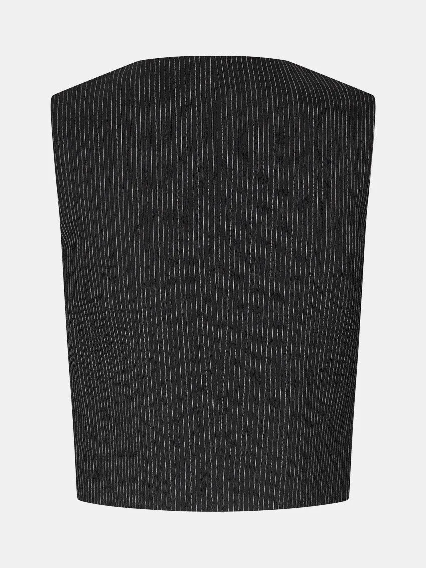 Ennelly Vest Black Pinstripe