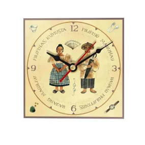 Filipiniana Couple Clock