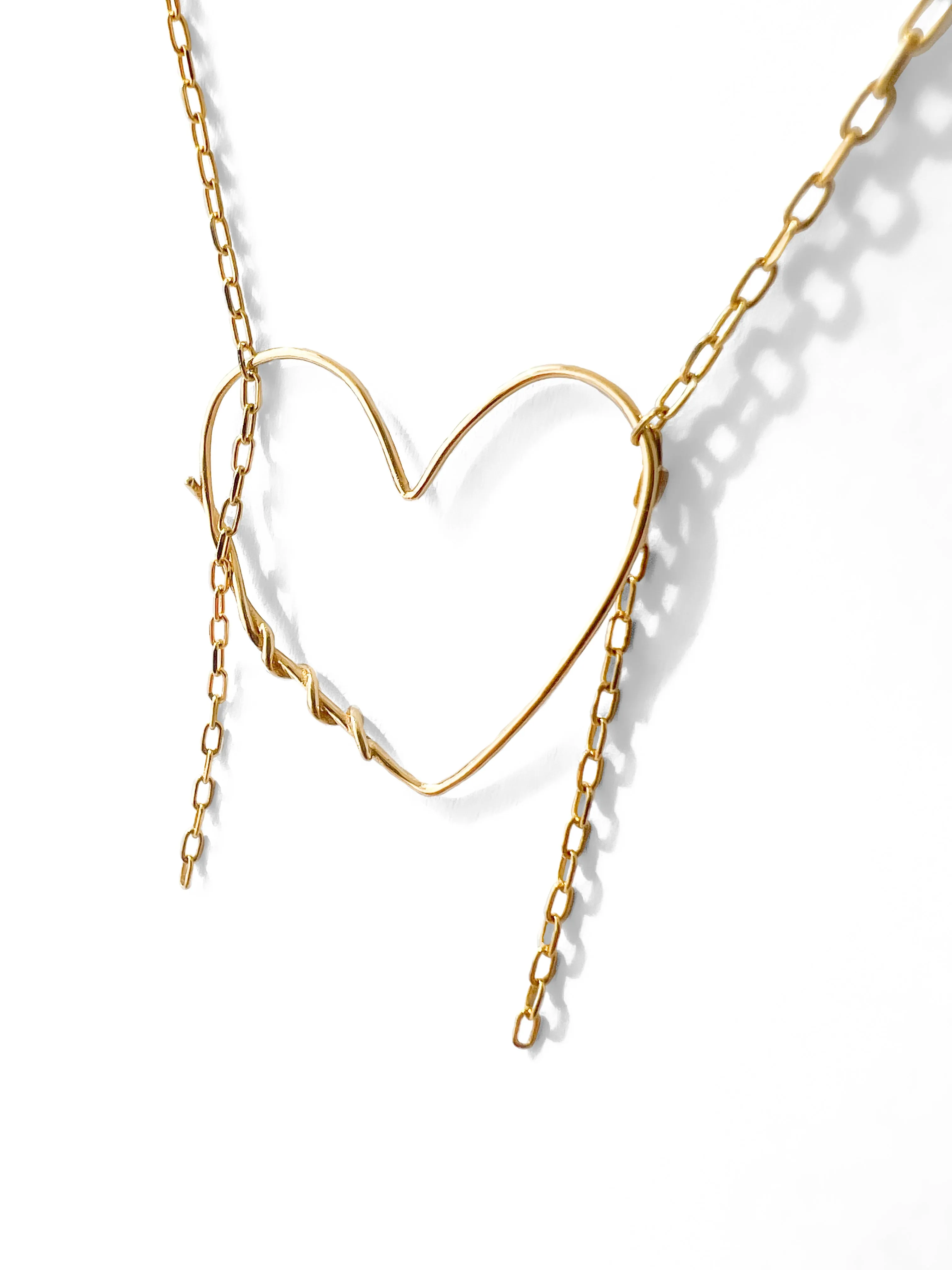 Fine ligne d'amour gold necklace