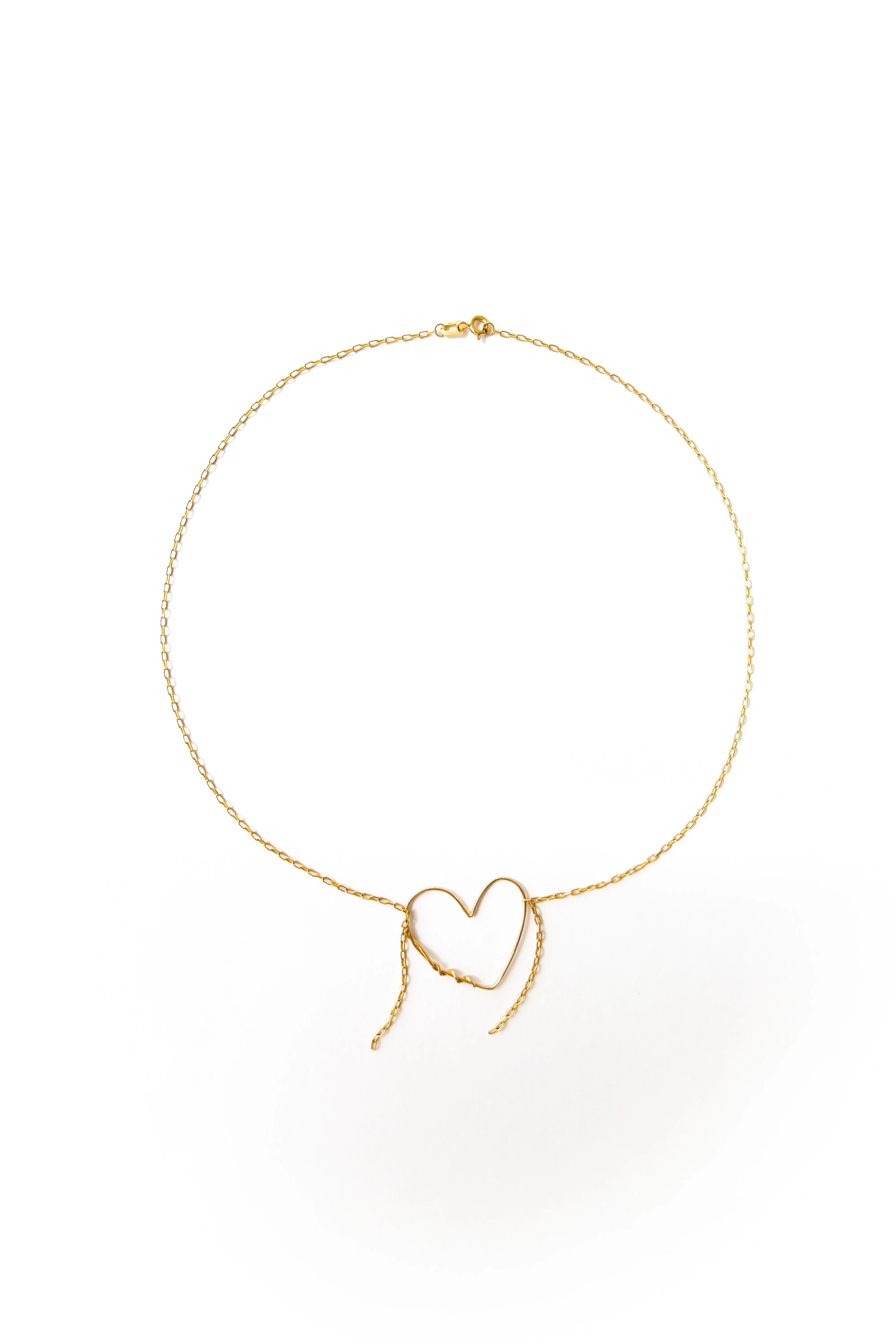 Fine ligne d'amour gold necklace