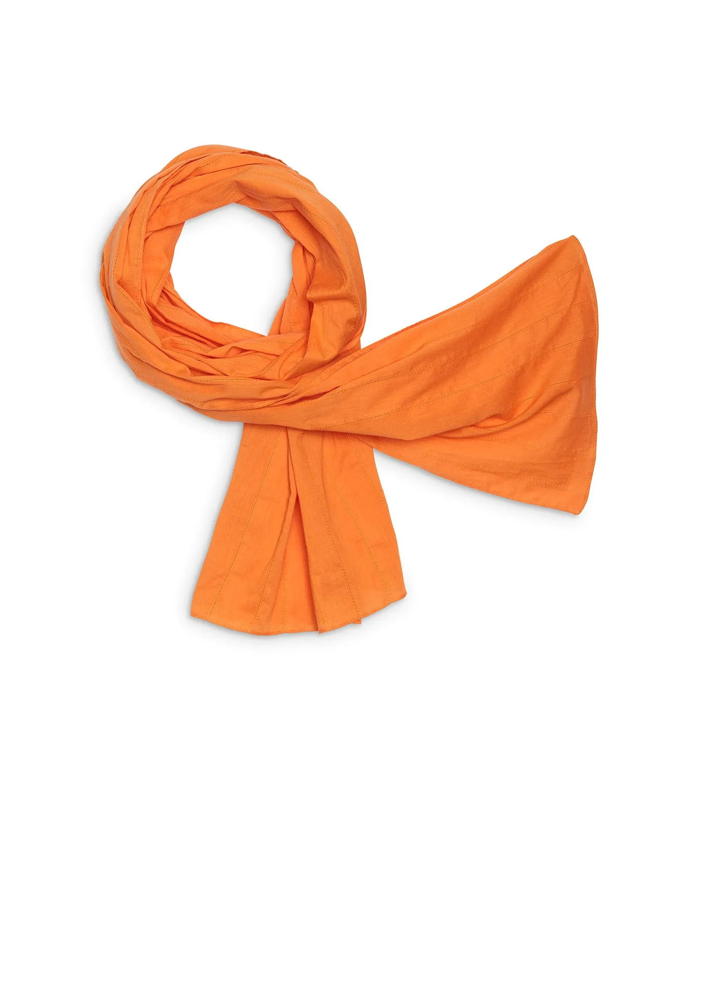 FOULARD EVASION - Long Cotton Oversize Scarf (TANGERINE)