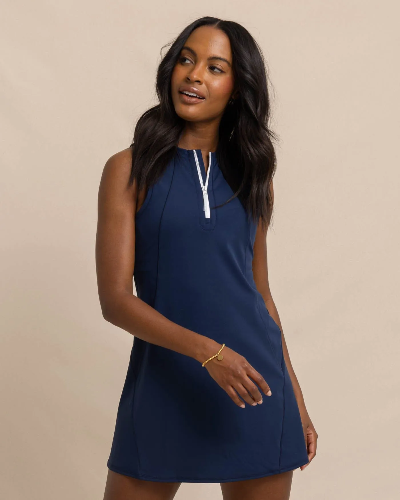 Frances Zip Front Performance Dress