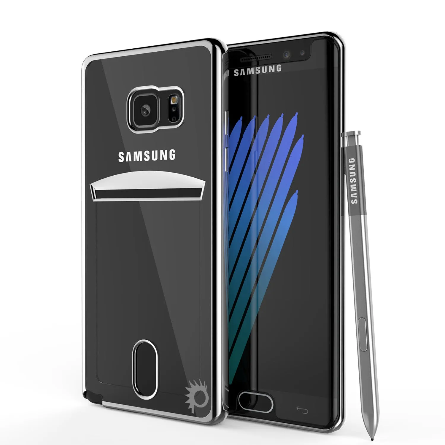 Galaxy Note 7 Case, PUNKCASE® LUCID Silver Series | Card Slot | SHIELD Screen Protector | Ultra fit