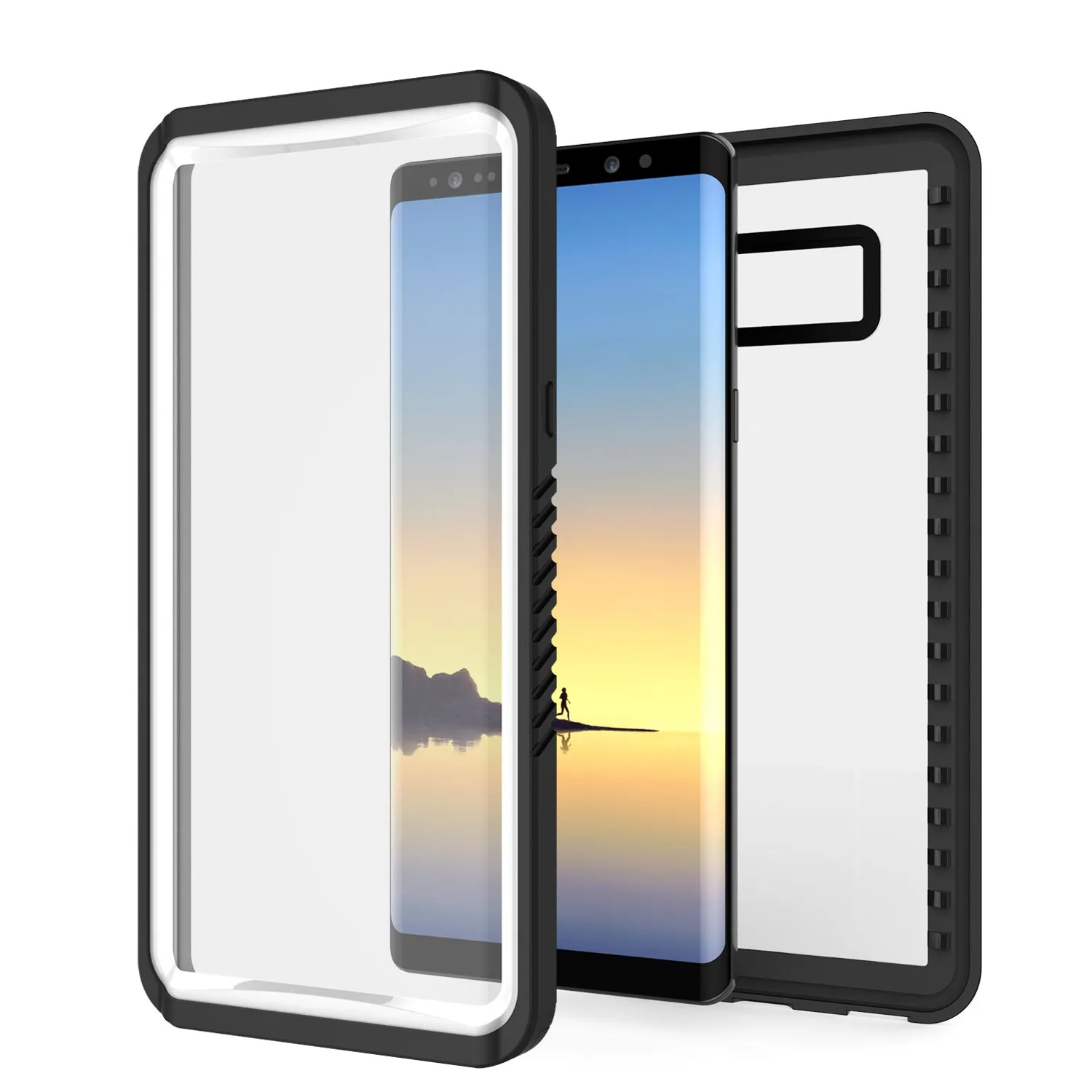 Galaxy Note 8 Anti-Shock Screen Protector Slim-Fit Case [White]