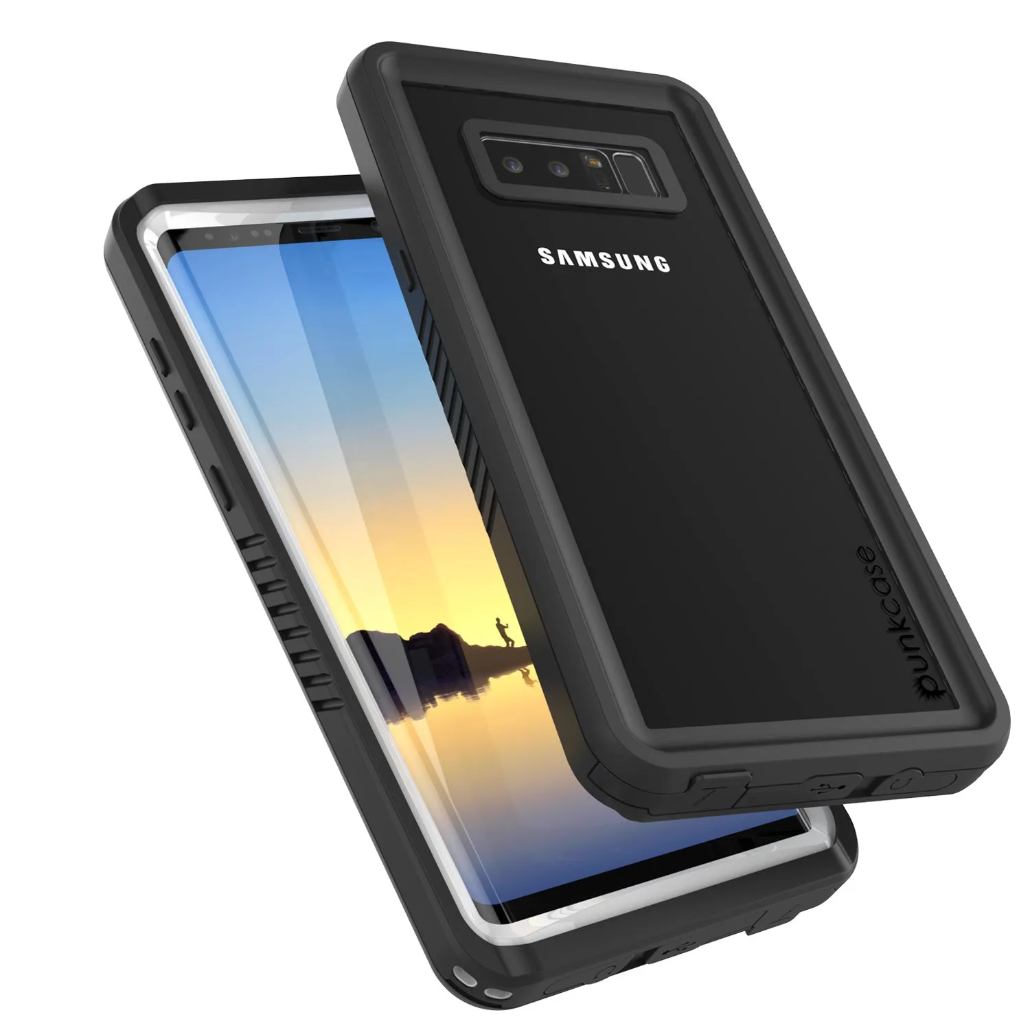 Galaxy Note 8 Anti-Shock Screen Protector Slim-Fit Case [White]