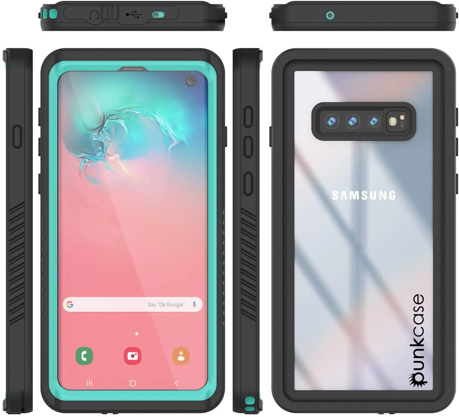 Galaxy S10 Water/Shock/Snowproof | Screen Protector Case [Teal]