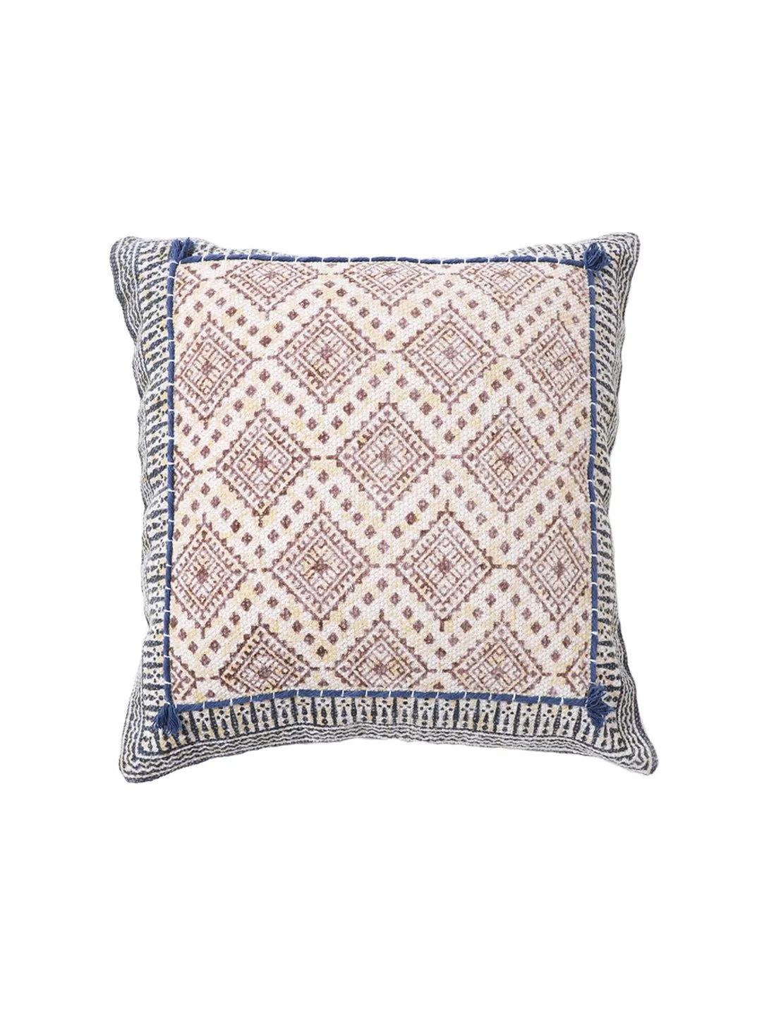 GAZBIA - COTON BLOCK PRINTED SQUARE CUSHION COVER