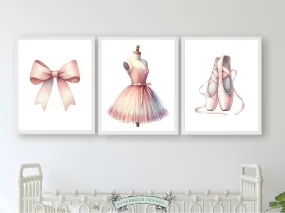 Girl's Ballet Nursery Prints