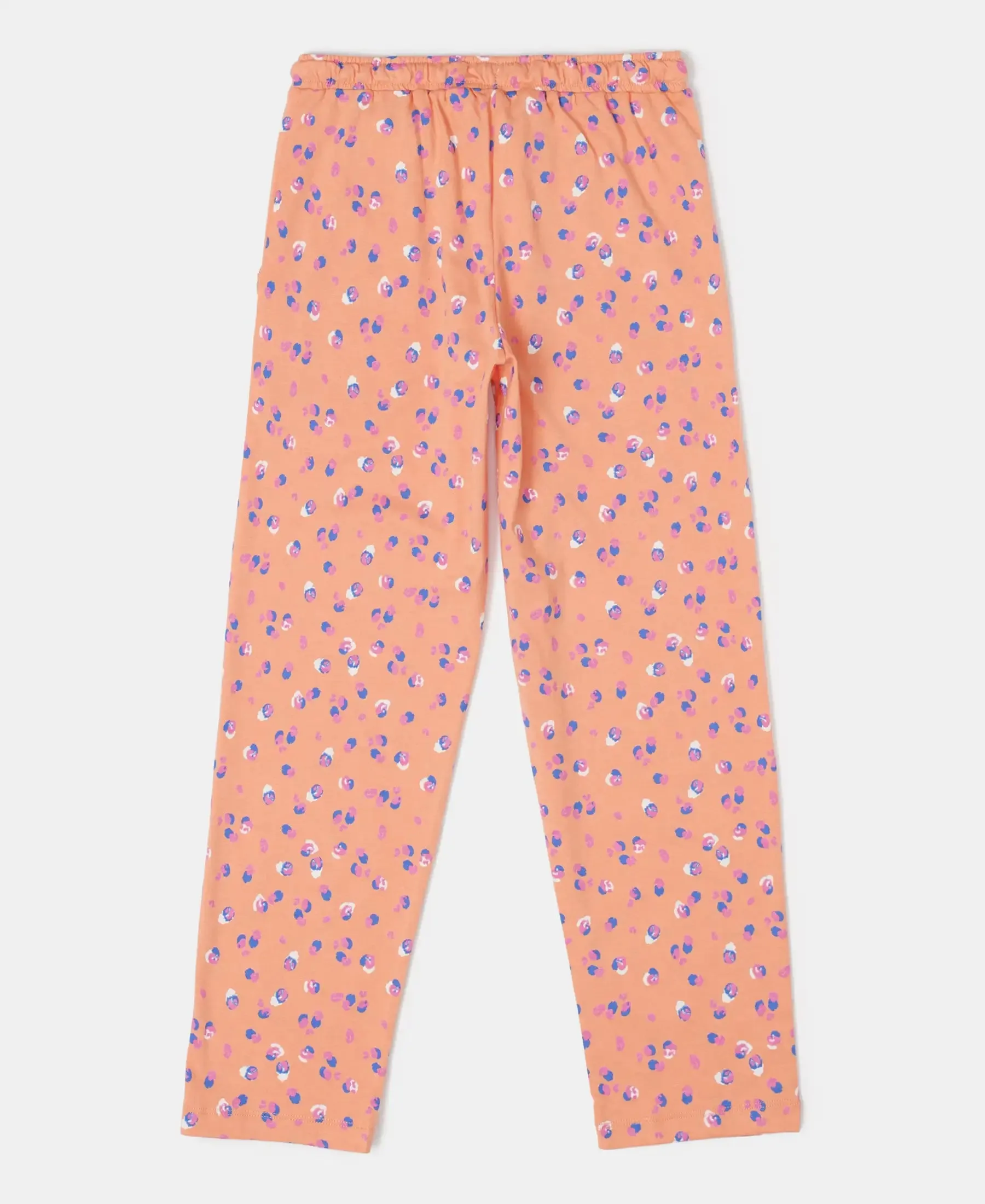 Girl's Super Combed Cotton Printed Pyjama - Coral Reef Printed