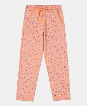 Girl's Super Combed Cotton Printed Pyjama - Coral Reef Printed