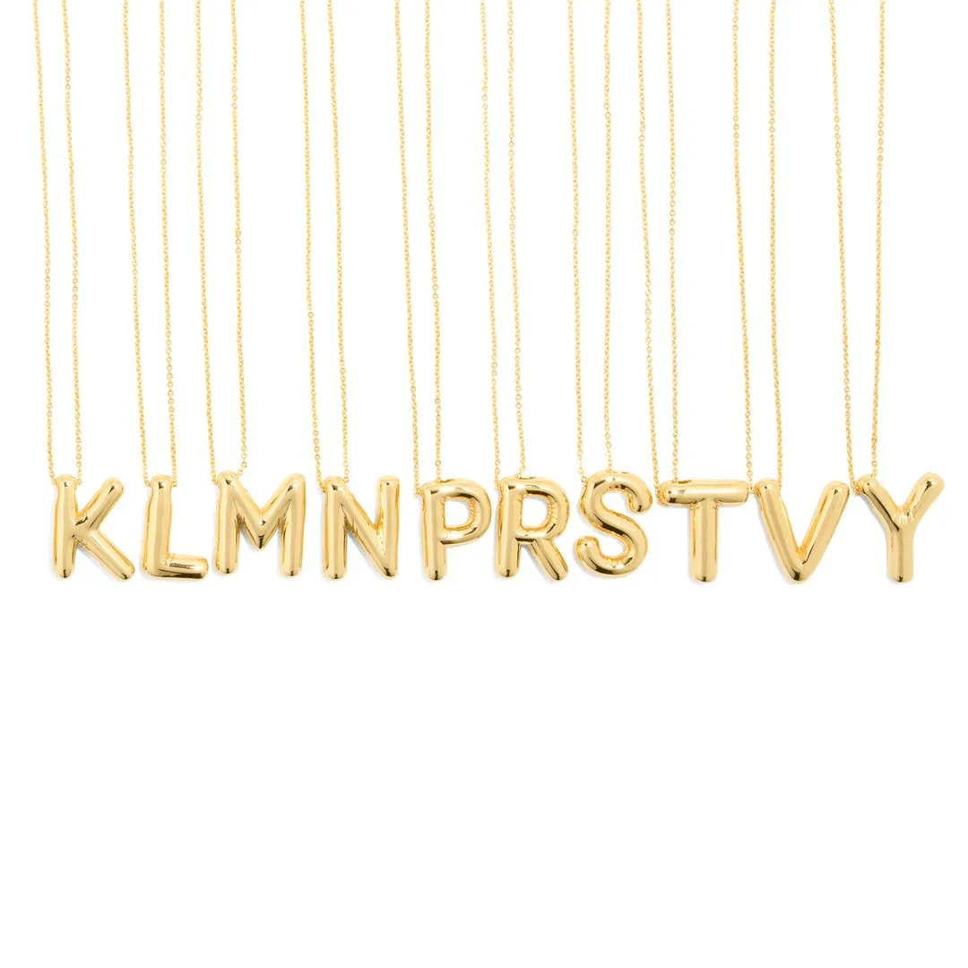 GOLDEN BALLOON LETTER NECKLACE