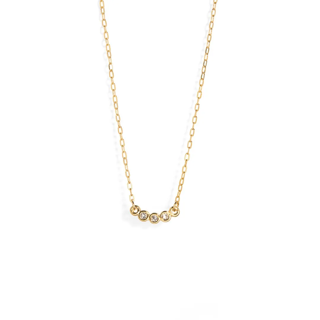 GOLDEN BEZEL SPARK NECKLACE