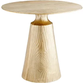 Golden Faux Tree Trunk Side Table