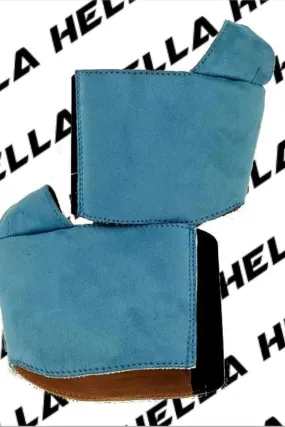 Hella Heels Classique Shoe Protector - Baby Blue Faux Suede