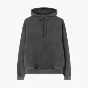 High Neck Hoodie Charcoal