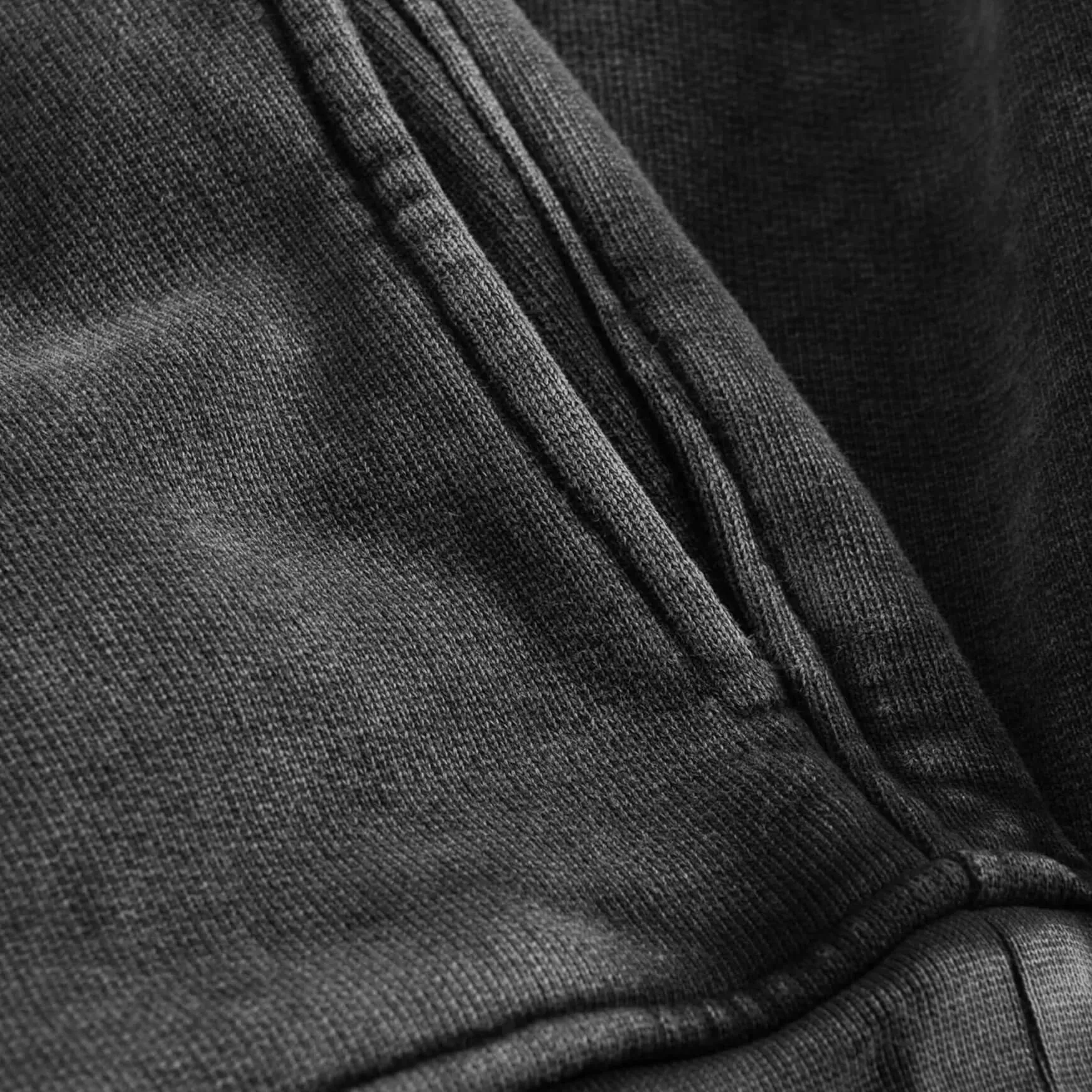 High Neck Hoodie Charcoal