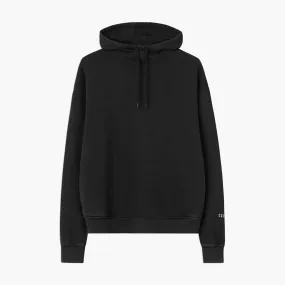 High Neck Hoodie Washed Black