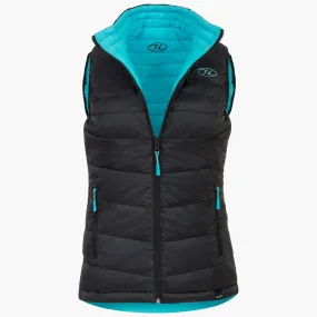 Highlander Reversible Gilet Womens Black Aqua