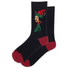 HOTSOX Women's Elf with the Pearl Earring Crew Sock