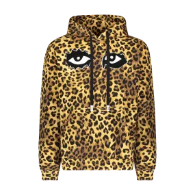 ICONIC EYES ANIMAL HOODIE LEOPARD