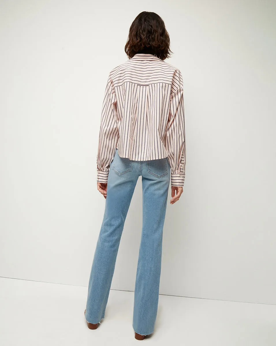 Khai Striped Poplin Top