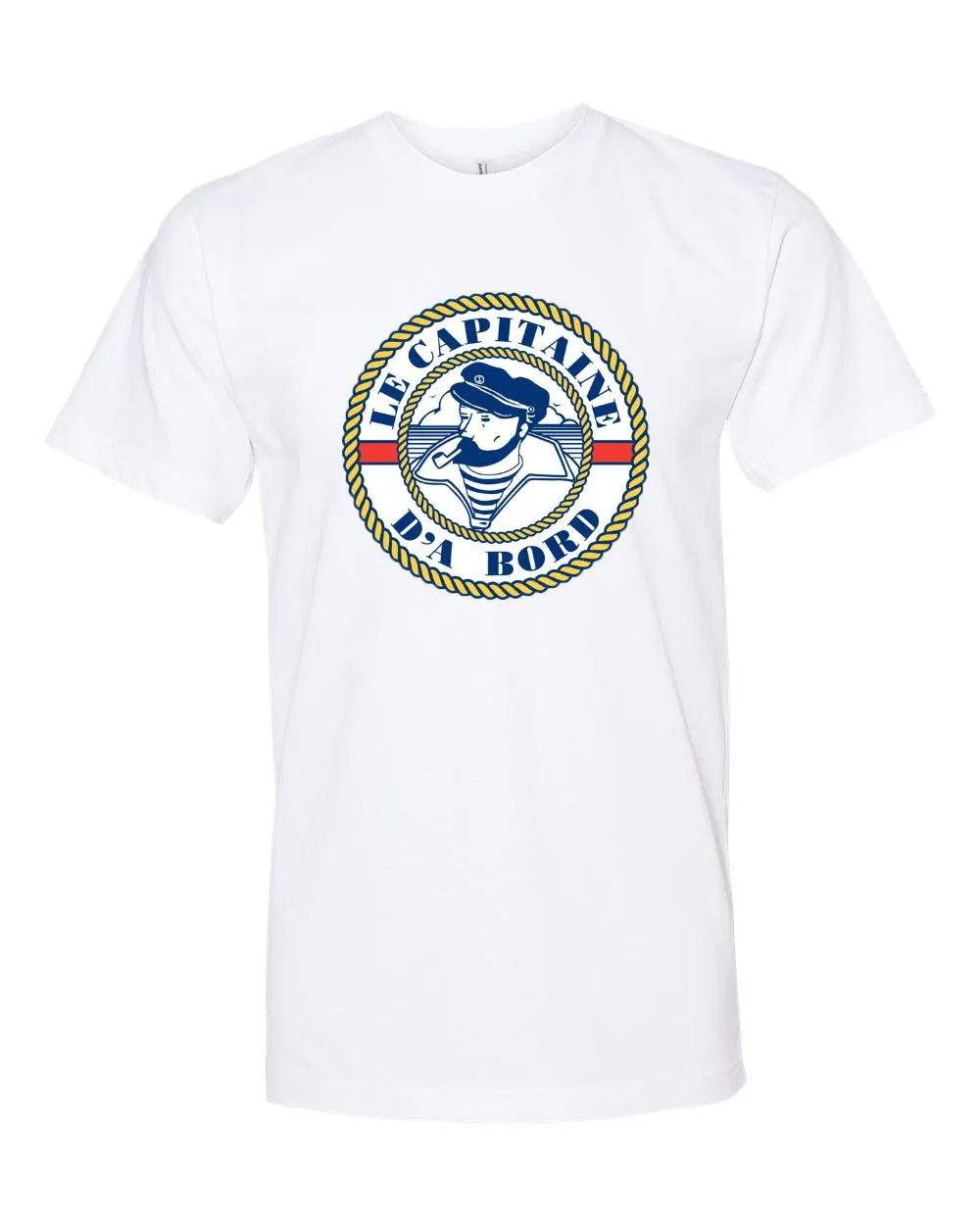 LE CAPITAINE D'A BORD - T-shirt de coton avec logo surdimensionné