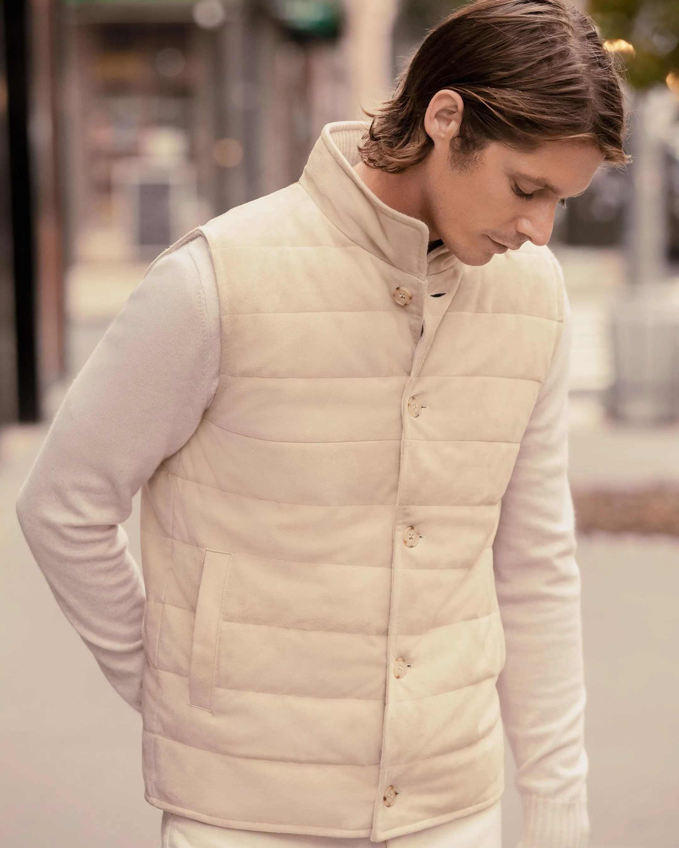 Men's Verbiers Gilet Ecru White PRE-ORDER