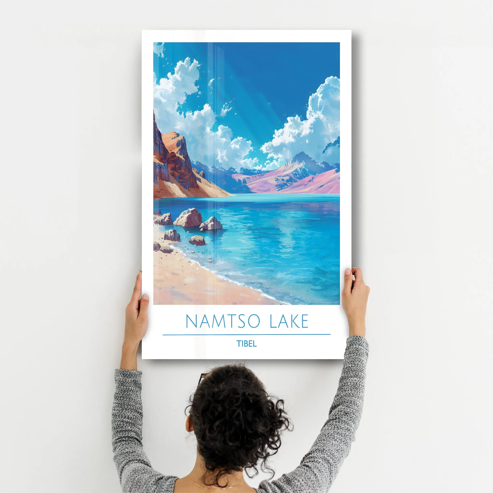 Namtso Lake Tibel-Travel Posters | Glass Wall Art