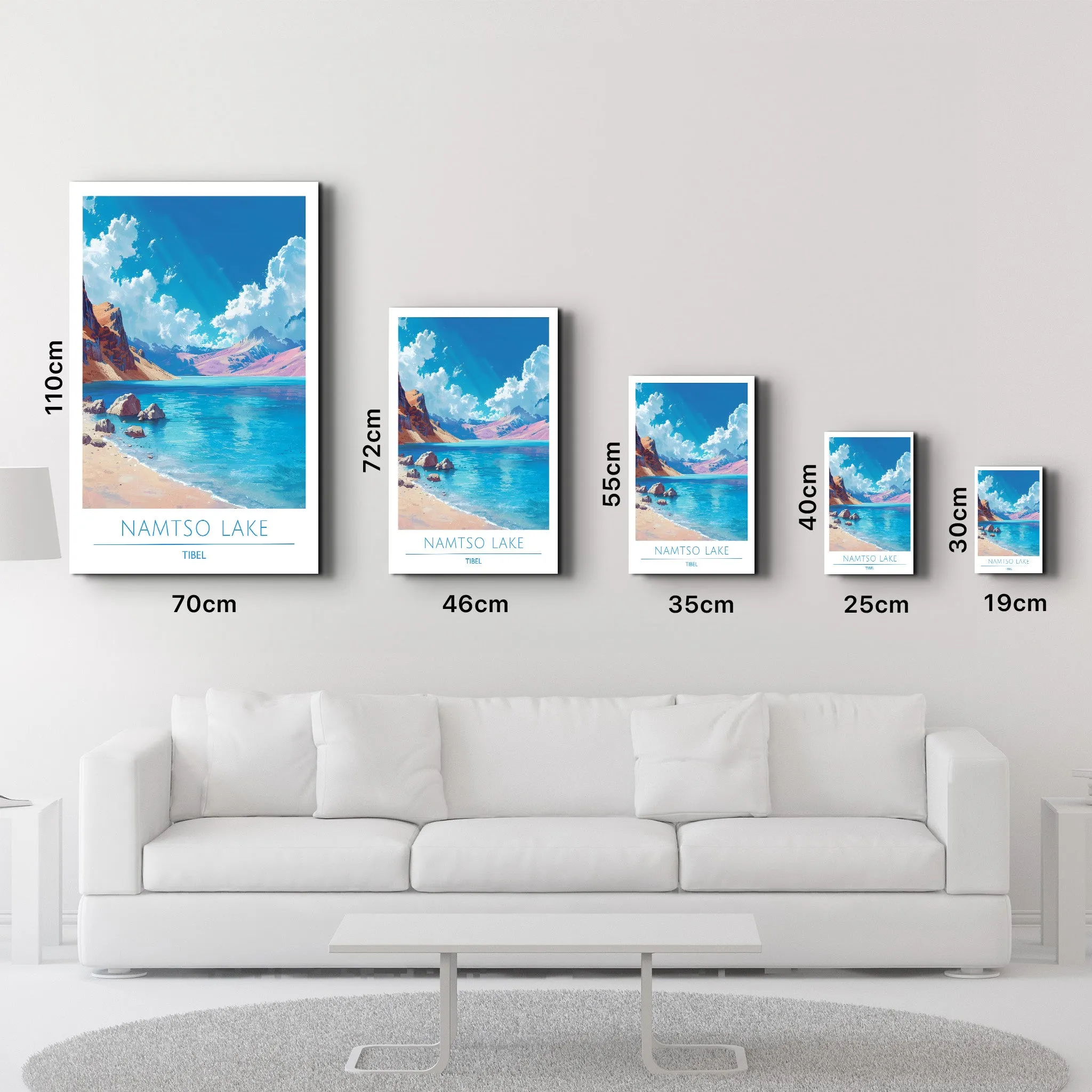 Namtso Lake Tibel-Travel Posters | Glass Wall Art