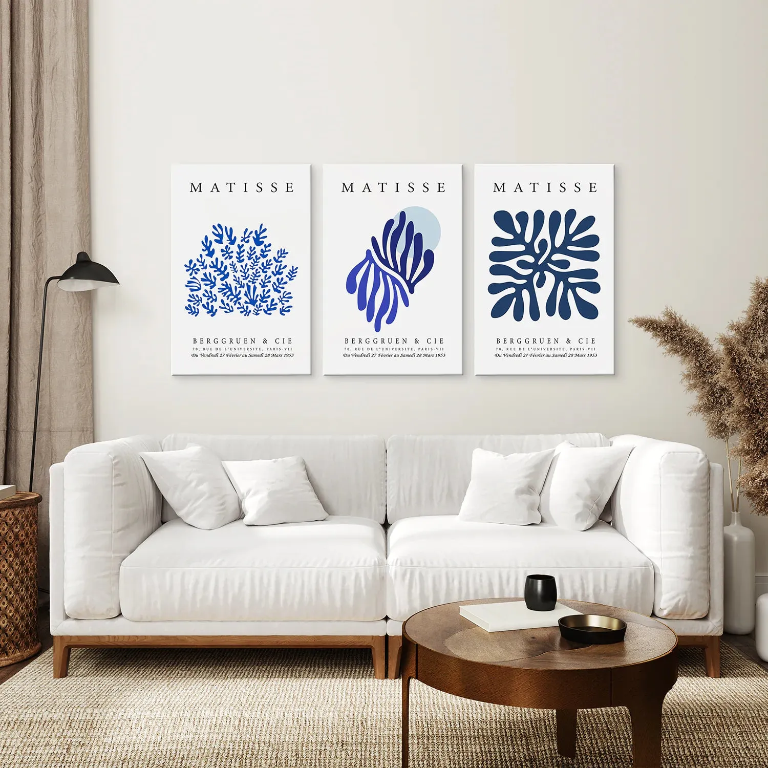 Navy Blue Henri Matisse Set of 3 Prints