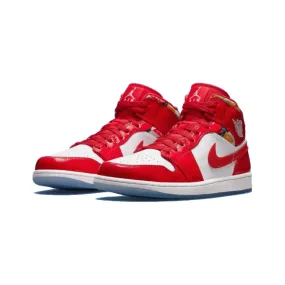 Nike Air Jordan 1 Mid Barcelona Sweater Red Patent (GS)