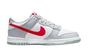 Nike Dunk Low White Grey Red (GS) Women's