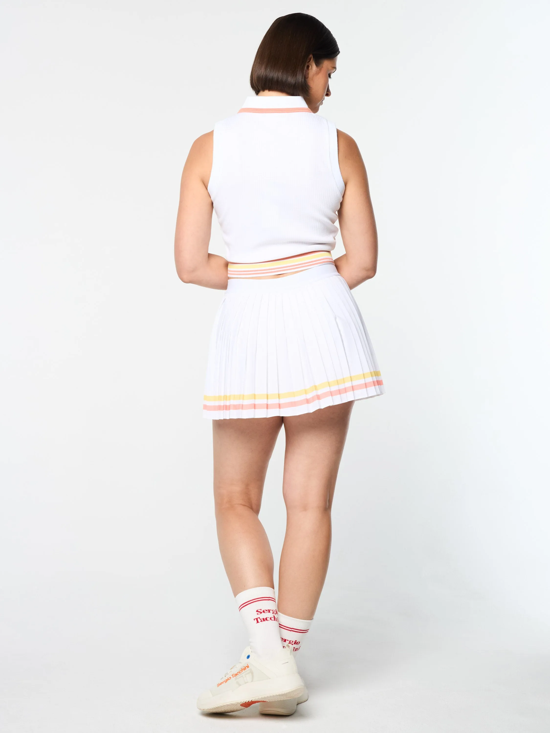 Noale Tennis Wrap Skirt- Brilliant White