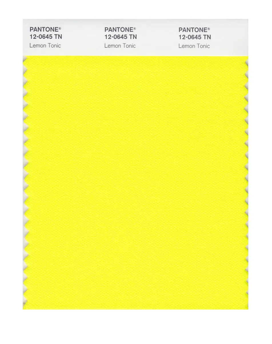 Pantone Nylon Brights Swatch Card 12-0645 TN (Lemon Tonic)