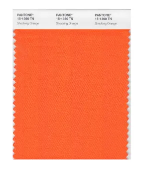 Pantone Nylon Brights Swatch Card 15-1360 TCX (Shocking Orange)