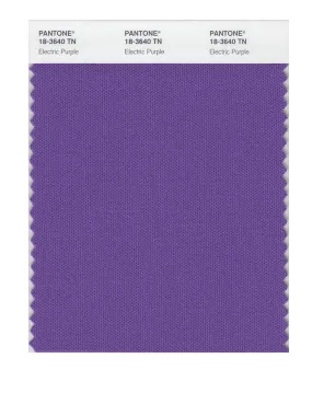 Pantone Nylon Brights Swatch Card 18-3640 TCX (Electric Purple)