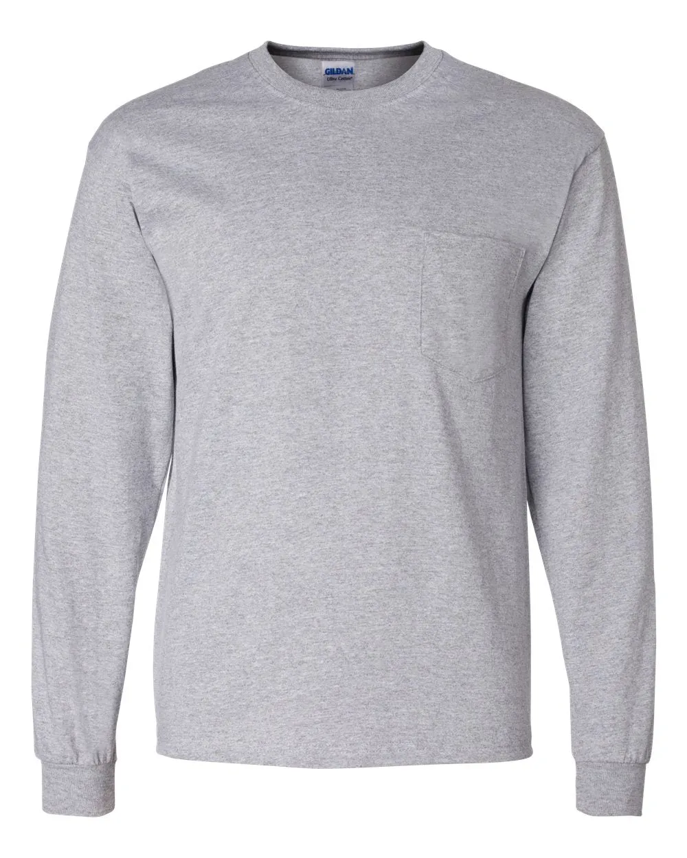 Pretreated Gildan 2410 Ultra Cotton Long Sleeve Pocket T-Shirt