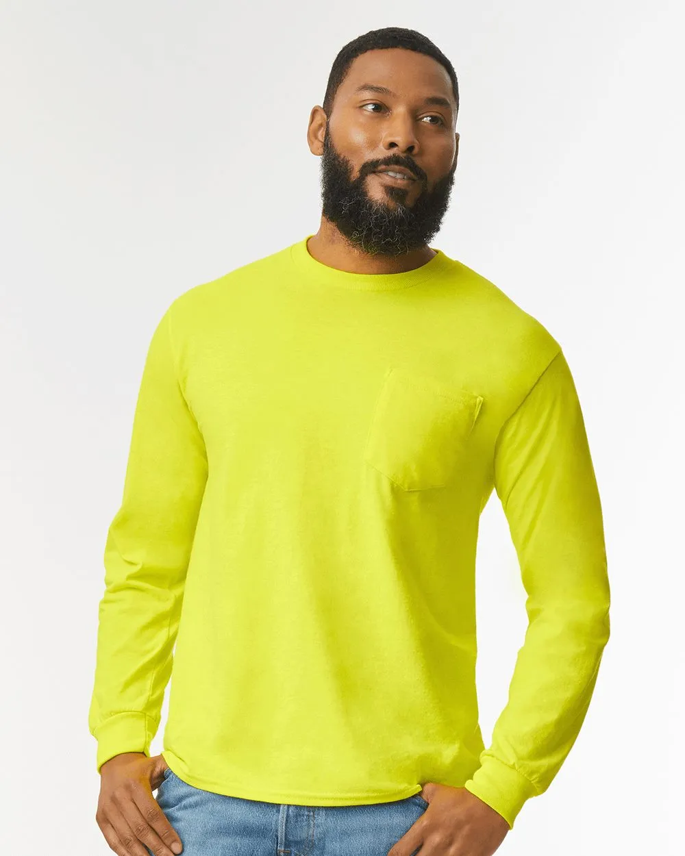 Pretreated Gildan 2410 Ultra Cotton Long Sleeve Pocket T-Shirt