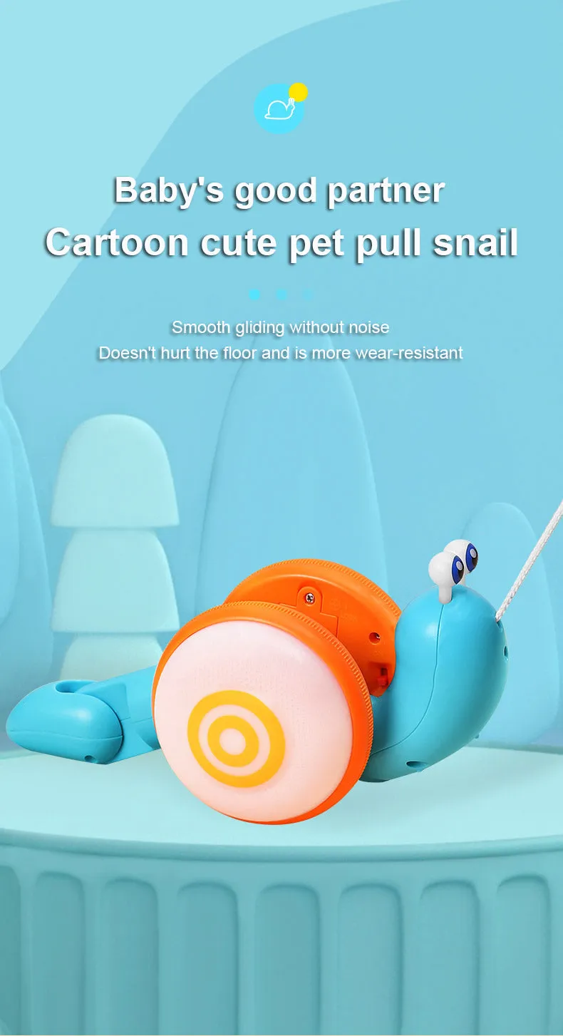 Pull String Cartoon Snail Car toy