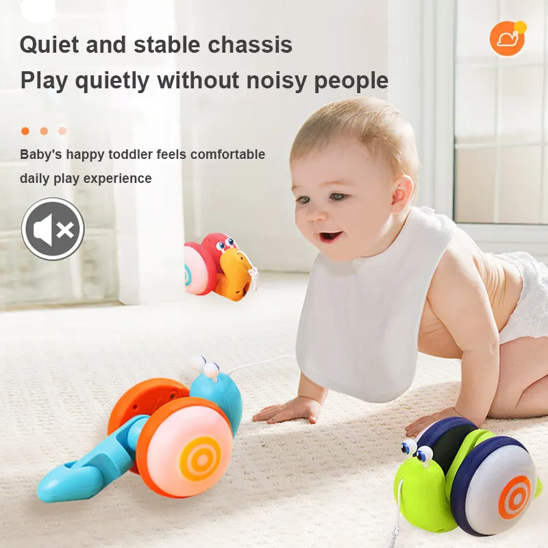 Pull String Cartoon Snail Car toy