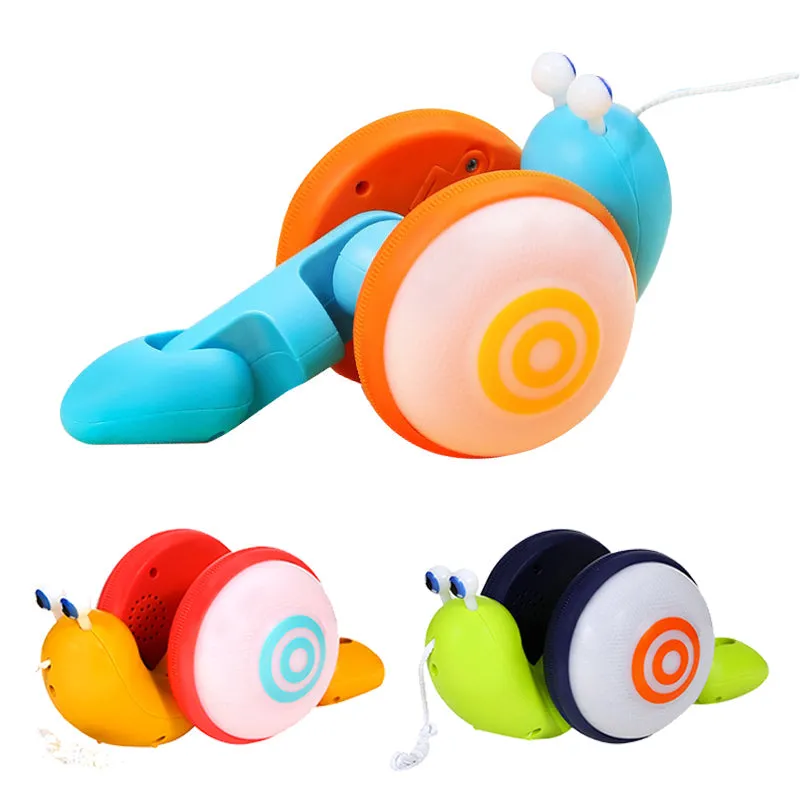 Pull String Cartoon Snail Car toy