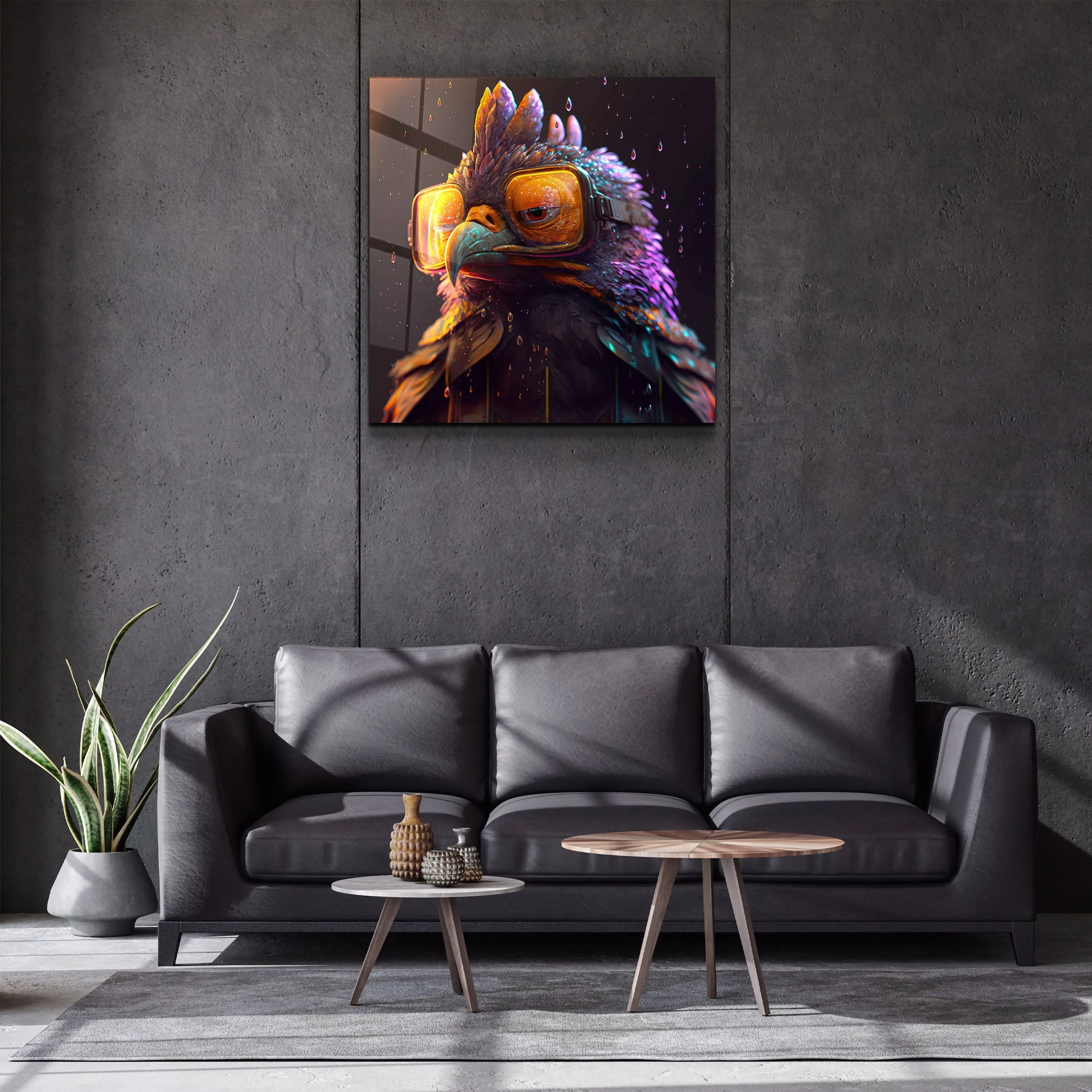 ."Aviator". Secret World Collection Glass Wall Art