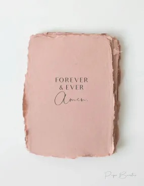 "Forever   Ever. Amen" Religious Wedding Greeting Card