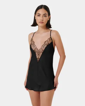 Rosalie ECO Short Chemise Black/Sheer