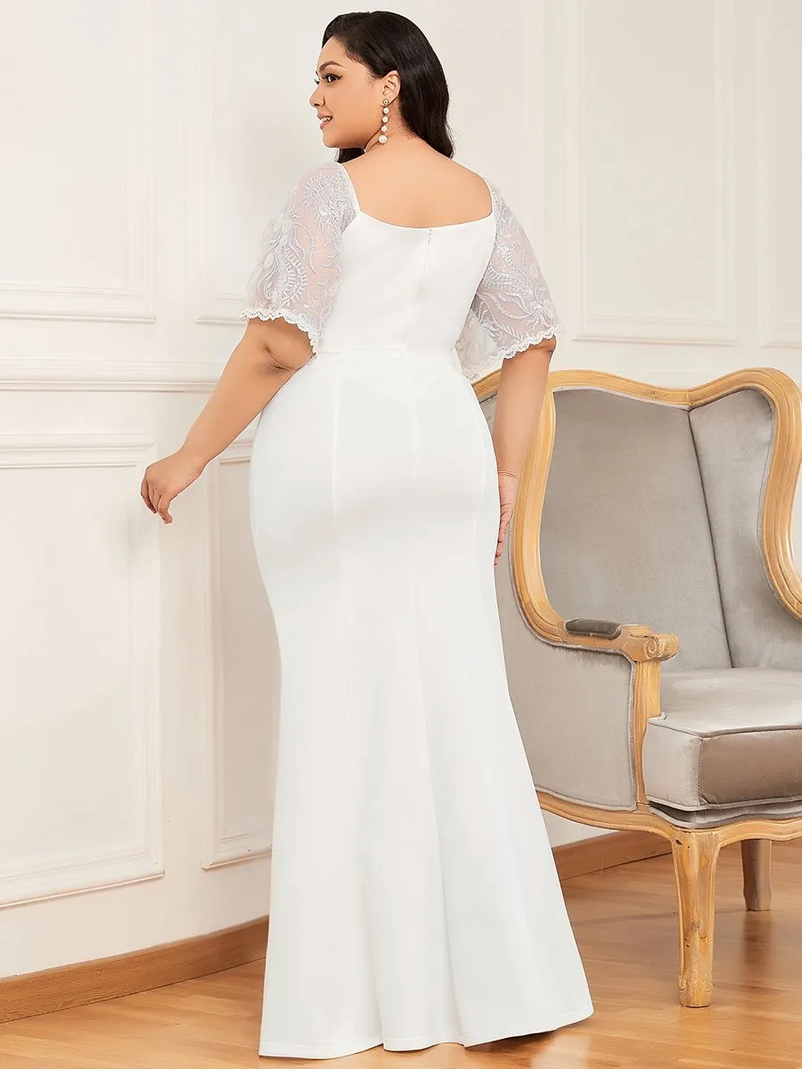 Sexy Maxi V Neck Wholesale Party Dress with Flare Sleeves